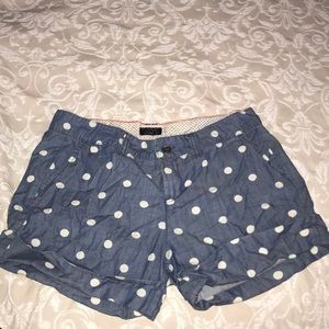 🔥🍑Blue w/ White Polka Dotted Shorts🍑🔥